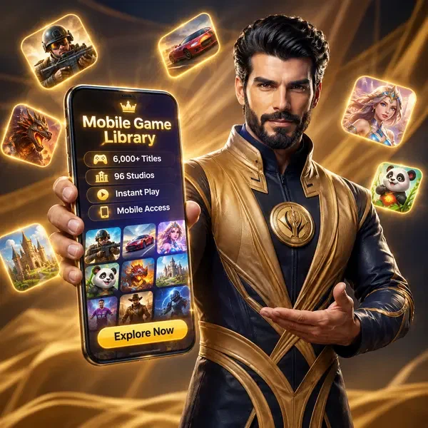 Emir zeigt SpinSahara Mobile App mit 6.000+ Spielen in Wüstenluxus