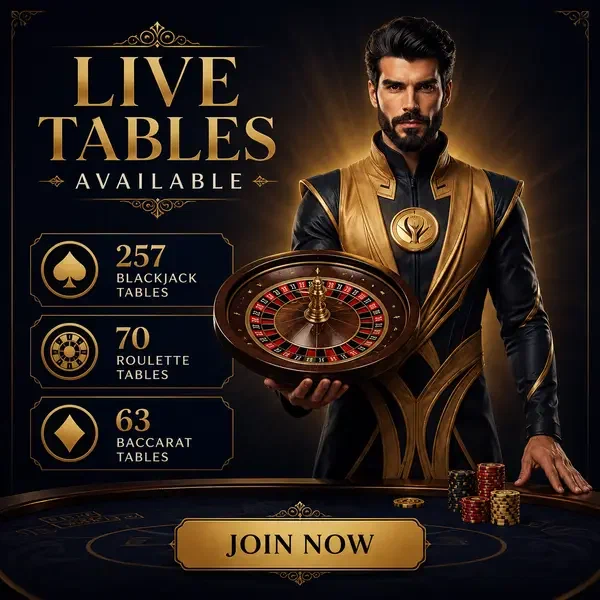 Der Emir präsentiert Roulette-Rad an SpinSahara Live-Casino-Tischen mit goldenem Ambiente